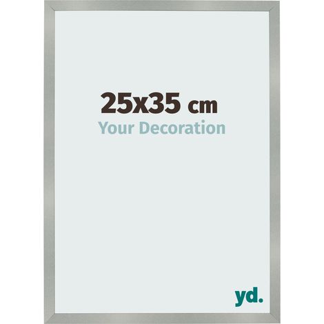 yd. - Cadre photo 25x35 - Aluminium Brosse - MDF - Bologna (1/5)