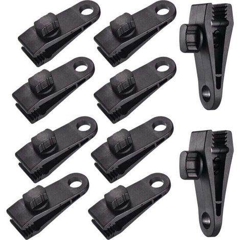 10 Sets Clip de Bâche Tente Pince Bâche Auvents Clip, Pince à Bâche, Pince pour Tente, pour Tente Voiture, Bâche, Auvents, Camping (1/4)