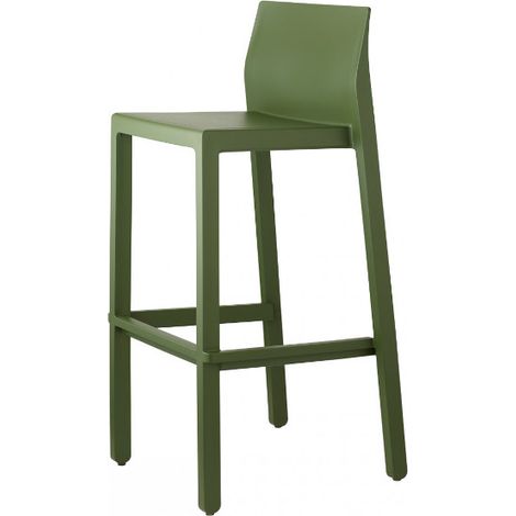 Tabouret de bar en plastique coloré indoor / outdoor 75 cm - Kate