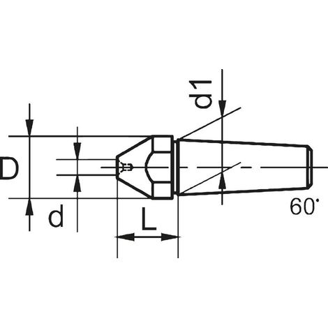 Poinçon à centre creux E923 / 2 pour centres de tour 12mm CONZELLA (1/4)