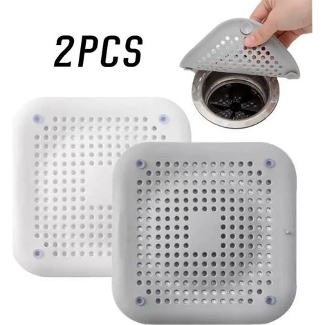 Bouchon de Baignoire - Non spécifié - 2pcs - Silicone - Antidérapant - Attrape-Cheveux (1/4)