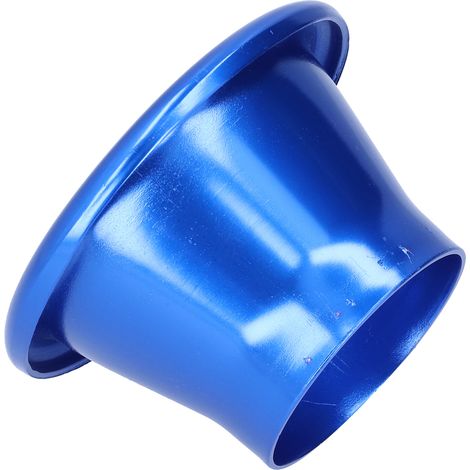 Adaptateur cornet admission air froid turbo 2,6 pouces velocity stack CNC aluminium pièce tuning auto bleu (1/5)