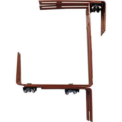 Blumenkastenhalter 3-fach verstellbar, terracotta (1/3)