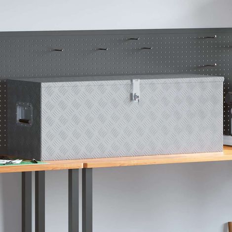 Boîte en aluminium 110,5 × 38,5 × 40 cm Argent