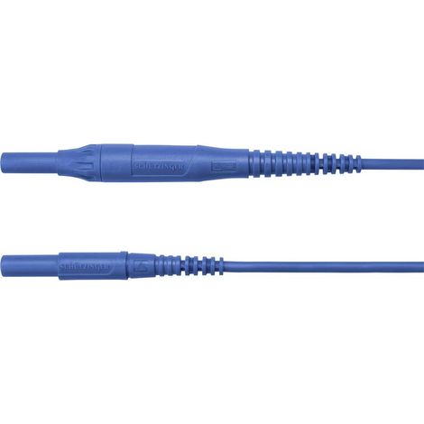 Schützinger Cordon de mesure mâle 4 mm mâle 4 mm 200.00 cm bleu 1 pc(s)