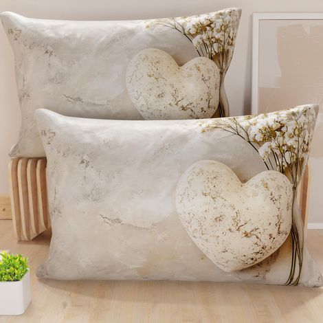 Paire de taies d'oreiller 30 x 50 cm en Microfibre, Coussins d'ameublement, canapé, Salon, 2 Housses de Coussin, taie d'oreiller 339, 100% fabriqué en Italie