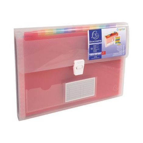 EXACOMPTA Trieur Valisette 13 Compartiments en Polypropylène Crystal 24x32cm (1/2)