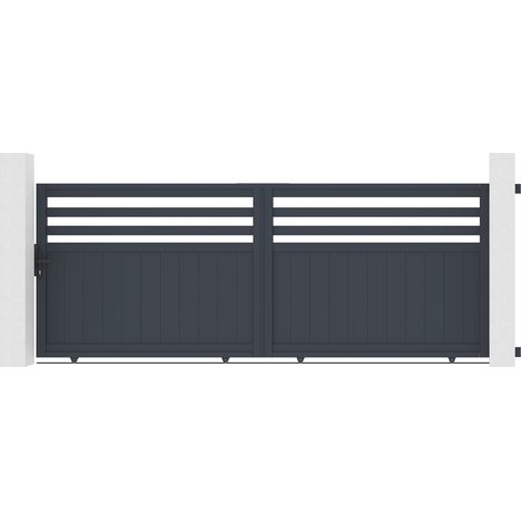Portail aluminium coulissant NEVIS 370x140cm (1/5)