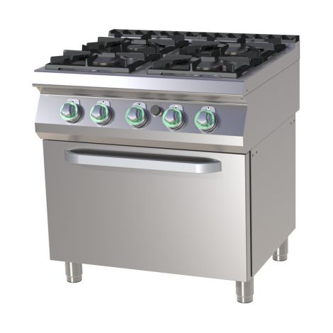 Fourneau à gaz avec four 2/1 RM - SPBT 780/21 G - RM Gastro