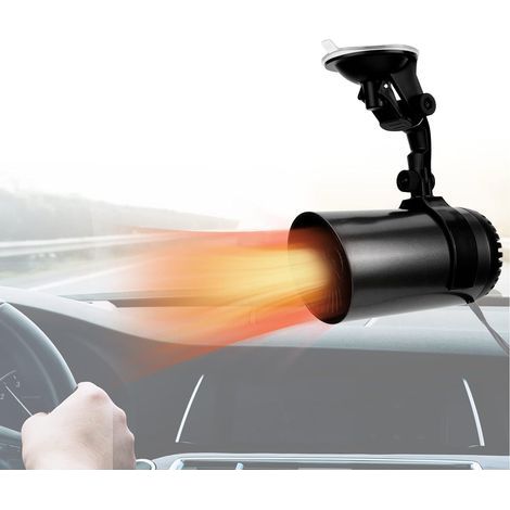 Accendisigari portatile per auto da 24 V, riscaldamento rapido, funzione caldo/freddo, disappannatore e sbrinatore con supporto girevole.