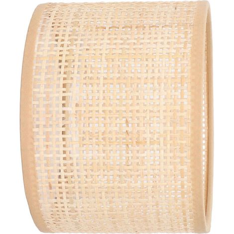 Vintage-Rattan-Lampenschirm 16x12 cm – Handgewebt – E27/E14-Fassung – Für Tischlampen und Kronleuchter (1/5)