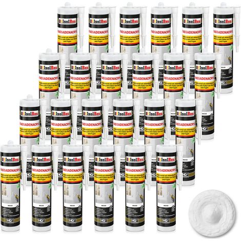 IsolBau Acrylique de façade blanc Fassadenacryl 24 x 300 ml