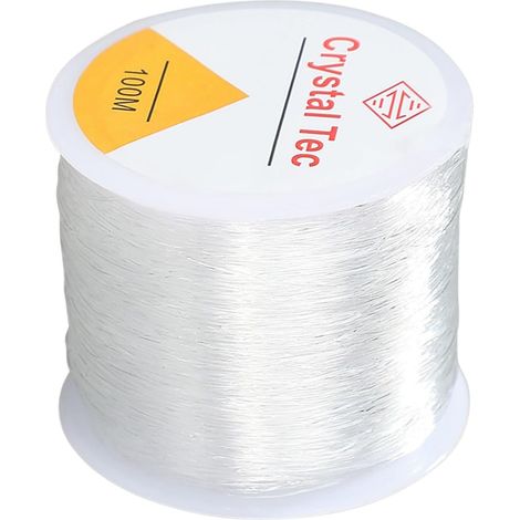 100 m di cordino elastico in gomma per braccialetti, nastro antistrappo, cordino per braccialetti, filo trasparente da 1 mm per perline per il fai da te e la creazione di gioielli