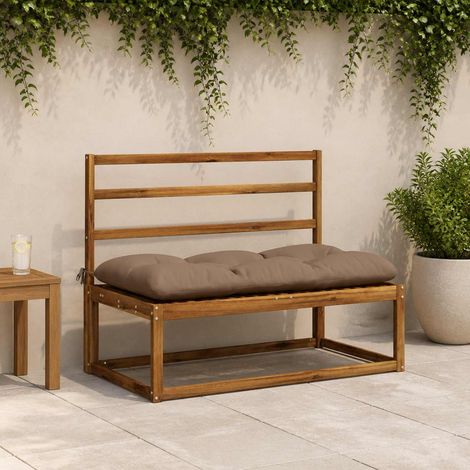 vidaXL Cojines para banco de 2 piezas VIANEN 100% Poliéster Gris topo (1/5)