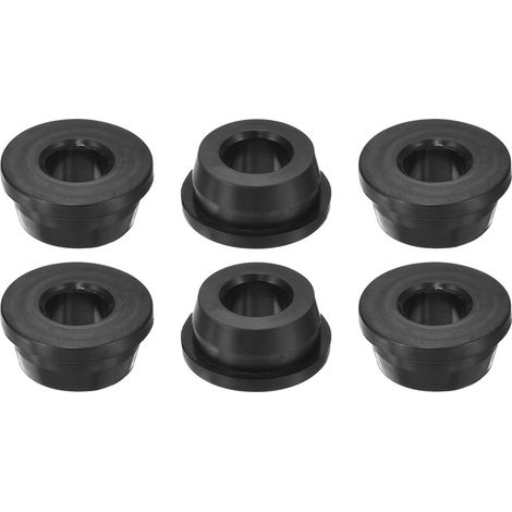 6Pcs Passe-fils En Caoutchouc 23mm Trou De Perçage 12mm ID Noir  Trou Passe-fils Chapeau, Noir En Silicone, Pour Câblage Automobile (1/5)