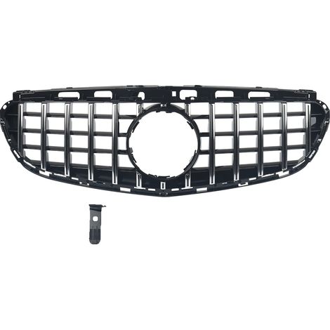 Parrilla delantera, compatible con el Clase E W212, estilo GT R, cromo negro. (1/2)
