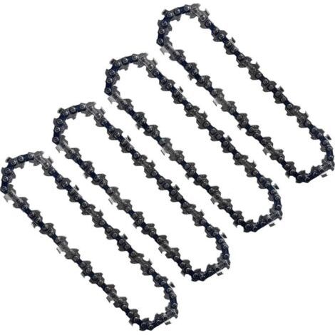 4 cadenas de motosierra de 4 pulgadas y 1/4 de pulgada, compatibles con mini motosierras eléctricas.