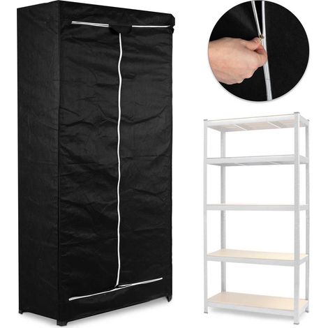 Protective cover for shelf 180 x 90 x 40 cm - black (1/5)