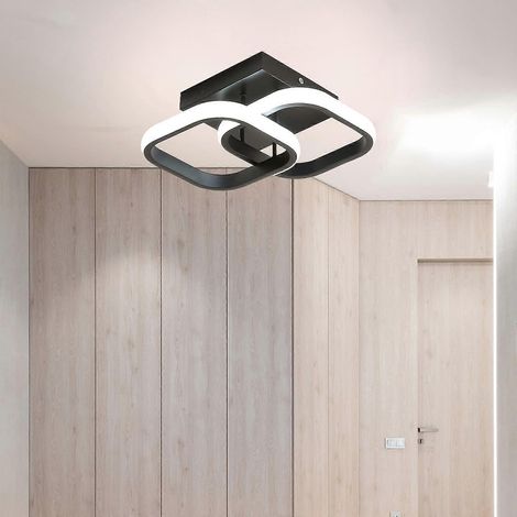 Moderne LED-Deckenleuchte, minimalistisch, schwarz, 32 W, 29 cm, 3000–6000 K, Energieklasse E