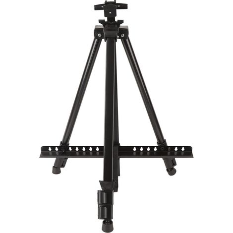 Chevalet d'artiste en alliage de fer, trépied pliable et réglable, noir (1/5)