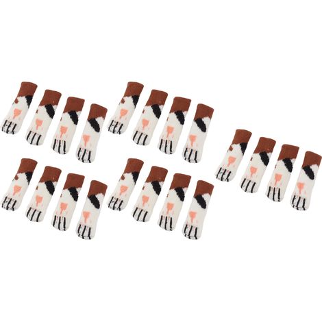 Lot de 20 protège-pieds de table à motif pattes de chat, épais et résistants, pour meubles de 7 à 18 cm de hauteur.
