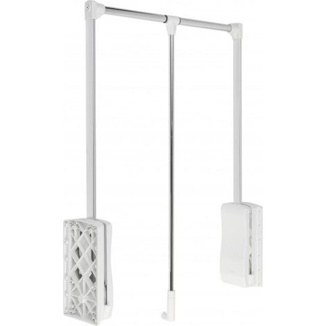 Kleiderschranklift Kleiderstange ausklappbar Kleiderlift 875mm - 1200mm 8kg Weiß (1/5)
