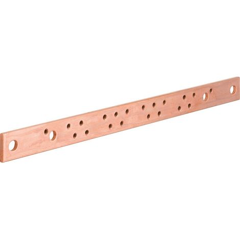 Barre Cu perforée M6 400A 30X5 longueur 430 (UM30A1)
