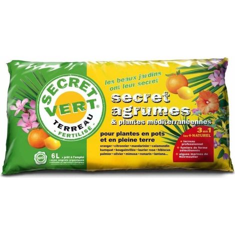 Terreau agrumes et plantes méditerranéenne UAB - Secret vert - 40L