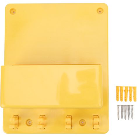 Ortviai Station de verrouillage LOTO murale en plastique PC résistant – 4 emplacements pour cadenas + boîte de rangement (1/4)