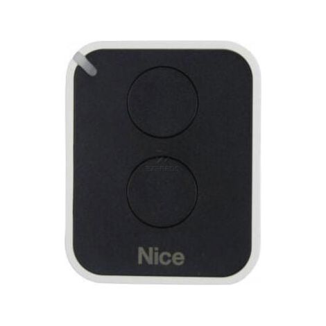 Nice – Télécommande émetteur mural 2 canaux 433,92 MHz – Portée 200 m – Alimentation CR2032 – Compatible avec récepteurs ON2E (1/5)