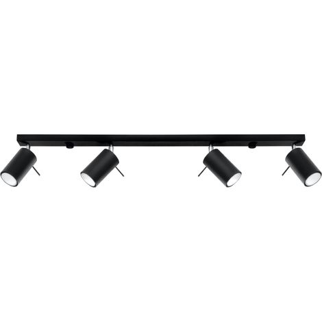 Anello per plafoniera 4 GU10 nero Sollux SL.0332 (1/9)