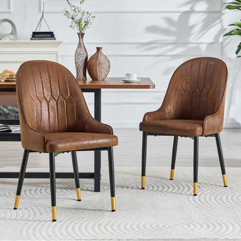 Set 2 sedie da pranzo ergonomiche in tessuto OKMYHOME (1/5)