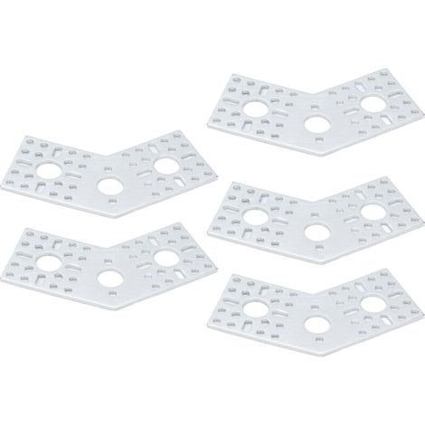 5 plaques à grille perforée en alliage d'aluminium pour fixation de pièces robotiques et équipements industriels (lot de 5) (1/5)