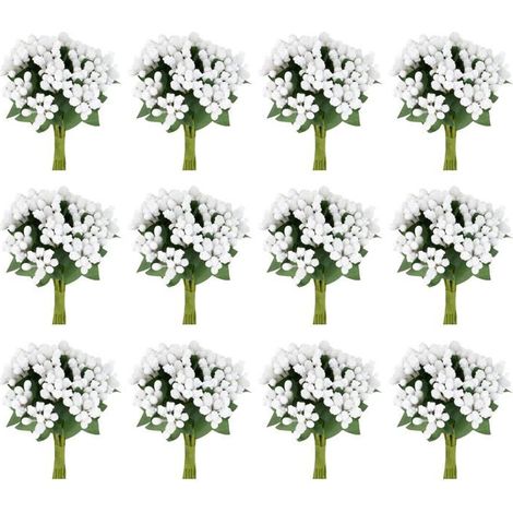 144pcs Fleur Artificielle d’Étamines Pistils Floral Mini Baies Artificielles Bouquet de Fleurs avec Tige en Tissu (1/5)