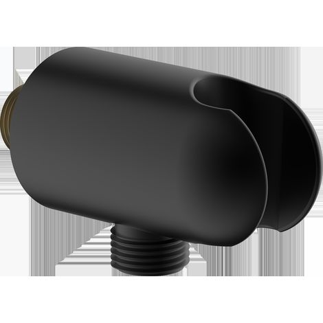 Hansa - Wandanschlussbogen mit Halterung, schwarz matt 290019-33 (1/3)