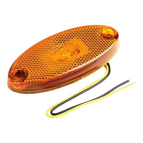 Feu de Position Latéral LED 12V,Jaune Feux Avant Camion Lampes Indicateurs avec Réflecteur pour Remorque Van Caravane,Accessoire Sécurité (1/5)