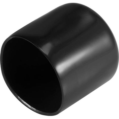 Rubber End Caps 45 mm ID Vinyl Round Black 4pcs (1/3)