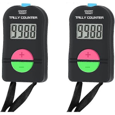 Lot de 2 compteurs électroniques, compteurs manuels numériques avec cordon, ajout de sous-compteurs (1/5)