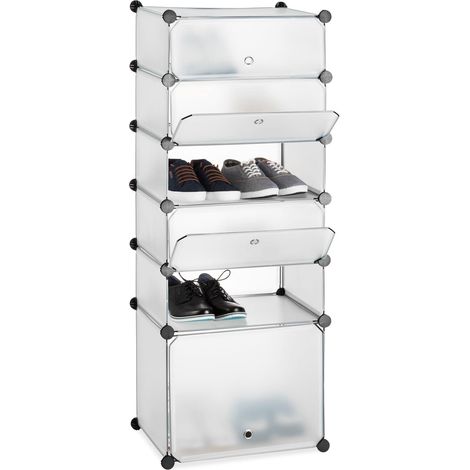 Schuhregal aus kunststoff mit 6 fachern 8830814