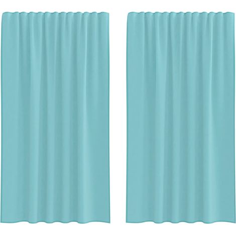 Maison Exclusive - Rideaux en voile avec passe-tringles 2 pcs turquoise