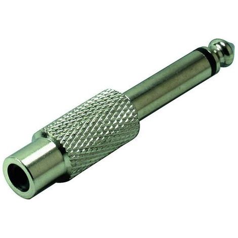 TRU COMPONENTS Adaptateur jack Jack mâle 6.35 mm - Cinch-RCA femelle mono Nombre de pôles:2 1 pc(s) (1/3)