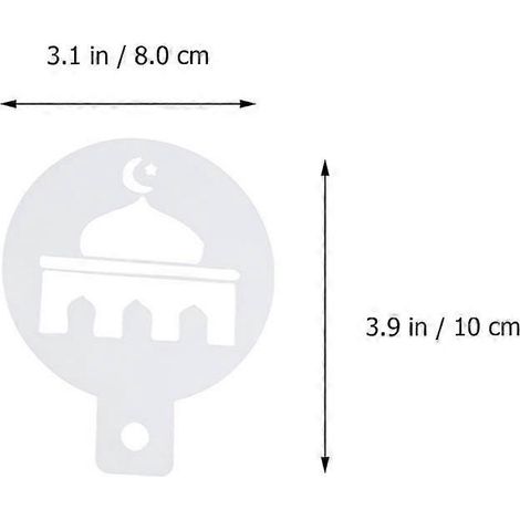 Moule à gâteau, matrice de découpe pour la décoration de gâteaux, 6 pièces, blanc, biscuit, spray, ensemble de desserts (1/5)