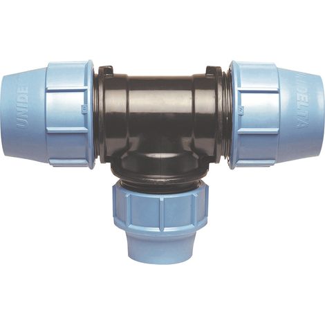 Raccord plastique Té réduit au centre pour tube PE Ø32-25-32 mm (1/4)