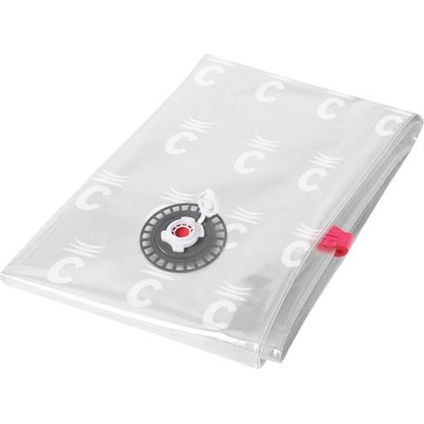 Sac de compression sous vide transparent 90x55 cm – Réduit le volume jusqu'à 80% – Protection contre la poussière et l'humidité – Réutilisable 100 fois – Compactor (1/10)