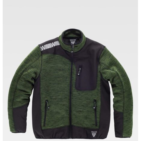 Chaqueta Sport acolchada en tejido Workshell WORKTEAM S9465 XXL Verde Kaki+Negro (1/5)