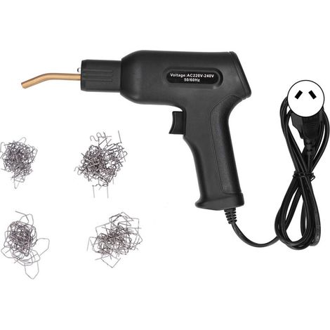 Tragbares Kunststoffschweißgerät mit Heißtacker – Reparaturwerkzeug für Garten und Haushalt – Schwarz, ABS, 22,5 cm, 4 Arten von Klammern enthalten (220–240 V, AU-Stecker) (1/5)