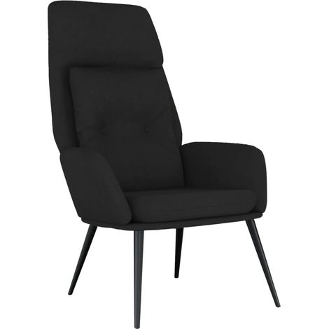 Poltrona Rilassante Nera in Similpelle Scamosciata vidaXL (1/5)