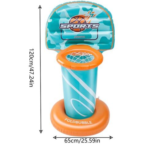 Jouet de Bain de Basket, Cerceau de Basket-Ball de Piscine  Boîte de soufflage d'eau,Jouets de Piscine multifonctionnelle, Jeu d'eau extérieure pour Piscine (1/3)