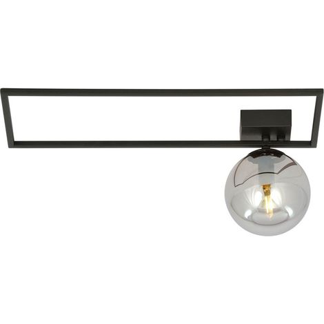 Lampada a Soffitto Imago, Acciaio verniciato a polvere, Vetro, Nero, Grigio, 50x21x18 cm (1/5)