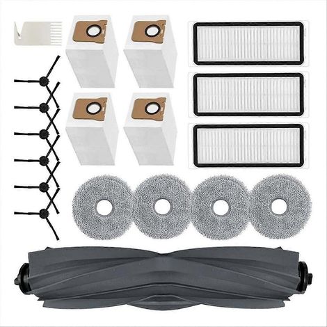 L20 Ultra Hauptseitenbürste, HEPA-Filter, Wischmopps und Staubbeutel - komplettes Wartungsset für Saugroboter, kompatibles Ersatzzubehör, effiziente Reinigung, 4-teilig. (1/5)